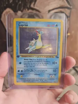 Pokemon TCG Lapras Fossil Holo First Edition Rare 10/62 - Image 2
