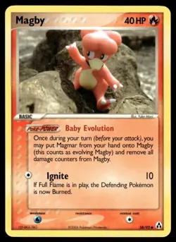 2006 Pokemon EX - Legend Maker Magby #58 Light Play - Image 1