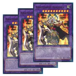 Yugioh Amazoness Augusta x 3 - 1st Edition Ultra Rare NM - Free Holo - Image 1