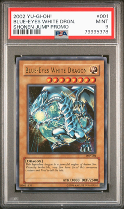 2002 YuGiOh PSA 9 Blue-Eyes White Dragon JMP-001 Shonen Jump Promo - Image 1