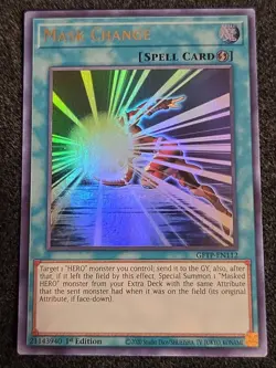 Yugioh Mask Change GFTP-EN112 Ultra Rare 1st Ed NM - Image 1
