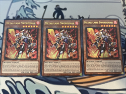 Yugioh Metalflame Swordsman x3 Ultra Rare SUDA-EN014 Near Mint - Image 1