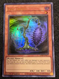 1x (NM) Evil Thorn - GFTP-EN077 - Ultra Rare - 1st Edition YuGiOh - Image 1