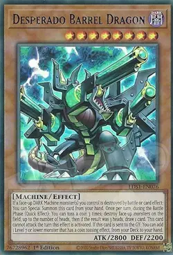 Yugioh Desperado Barrel Dragon - 1st Edition Ultra Rare Blue NM - Free Holo - Image 1