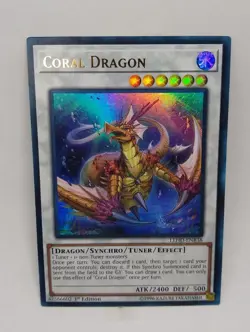 YU-GI-OH! Coral Dragon. LEHD-ENB38. 1st Edition Ultra Rare Card. TCG CCG Yugioh - Image 1