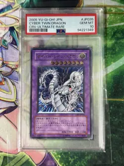 PSA 10 Cyber Twin Dragon Japanese Ultimate Rare Cybernetic Revolution Yugioh - Image 1
