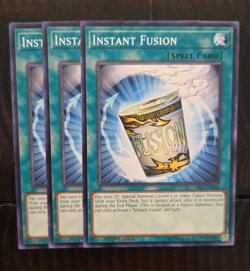 x3 PLAYSET INSTANT FUSION SPELL CARD LED2-EN048 1ST EDITION COMMON YUGIOH - Image 1