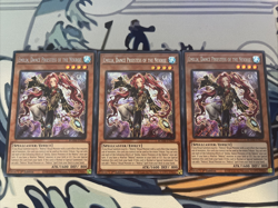 Yugioh Emilia, Dance Priestess of the Nekroz x3 Secret Rare BLMM-EN025 Near Mint - Image 1