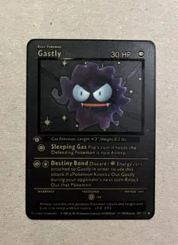 Gastly Base Set Black Gold Metal Pokemon Card #92 - Image 1