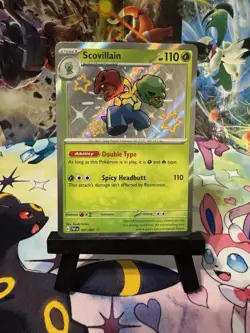 Scovillain Pokemon Card - Double Type Ability & Spicy Headbutt Attack Baby Shiny - Image 1