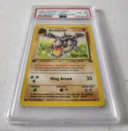 Aerodactyl 1st Edition 1/62 - Fossil PRERELEASE *PSA 8 -NM-MT* Holo Pokemon Card - Image 2