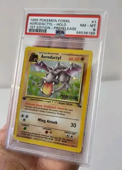 Aerodactyl 1st Edition 1/62 - Fossil PRERELEASE *PSA 8 -NM-MT* Holo Pokemon Card - Image 4