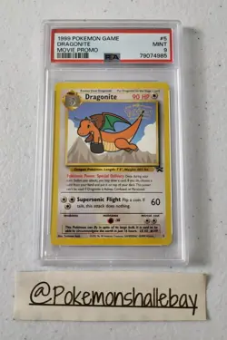 Dragonite #5 - 1999 Black Star Movie Promo *PSA 9 - MINT* Vintage Pokemon Card - Image 3