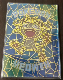 Pokemon Chinese Elf Eif Origin Collection Meowth Stained Glass Card US Seller - Image 1