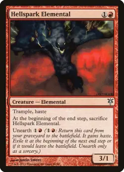 MTG Hellspark Elemental [Duel Decks: Sorin vs. Tibalt] Lightly Played - Image 2
