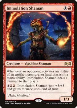 MTG Immolation Shaman [Ravnica Allegiance] Near Mint - Image 1