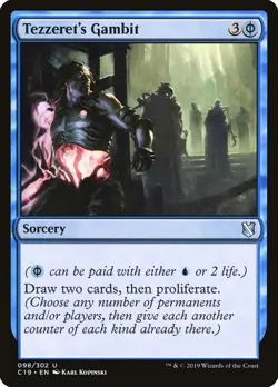 MTG Tezzeret's Gambit [Commander 2019] Near Mint - Image 1