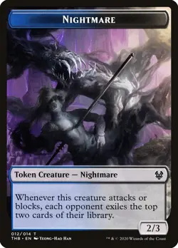 MTG Nightmare Token [Theros Beyond Death Tokens] Near Mint - Image 1