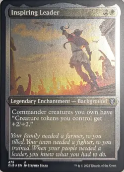 MTG - Inspiring Leader - Foil Etched - CLB 475 - Battle for Baldur's Gate Magic - Image 1