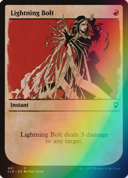 MTG - Lightning Bolt - Foil Showcase - CLB 401 - Battle for Baldur's Gate Magic - Image 1