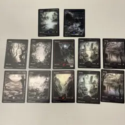 Mtg Foil Innistrad Midnight Hunt Full Art Lands Lot NM X 12 - Image 1
