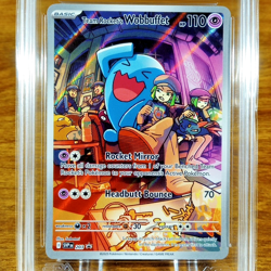 Pokemon Black Star Promo Team Rocket's Wobbuffet 203 AGS Mint+ 9.5 FA Holo 2025 - Image 2