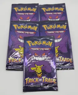 2022 Pokemon TCG Trick Or Trade BOOster Pack Halloween Lot of 5 Sealed - Image 1