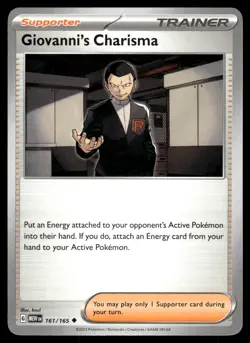 GIOVANNI'S CHARISMA - 161/165 - POKEMON 151 MEW-EN ENGLISH C/U SV - NM - Image 1