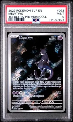 2023 POKEMON 151 SVP BLACK STAR PROMO #053 & #054 MEW EX MEWTWO PSA 9 Sequential - Image 1
