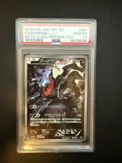 Pokemon Darkrai Mythical & Dream Shine Coll. 1st Ed JPN Full Art #024 PSA 10 - Image 1