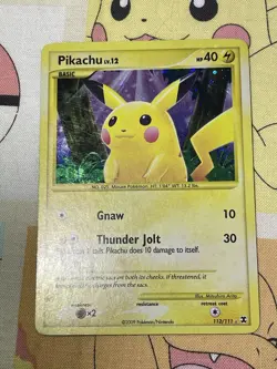 Pikachu 112/111 Rising Rivals Holo Lightly played See Pics Pokemon TCG - Image 2