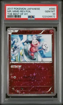 2017 POKEMON JAPANESE THE BEST OF XY 090 MR. MIME-REVERSE FOIL - PSA 10 - Image 1