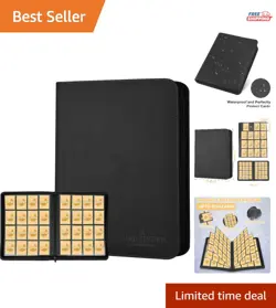 16 Pocket Trading Card Binder for 1000+ Cards - Stylish Black Design - Image 1