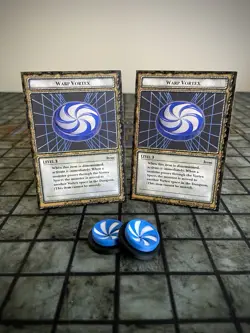Yugioh Dungeon Dice Monsters Custom Warp Vortex Figures + Cards (2 Each) - Image 1