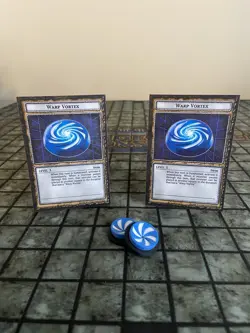 Yugioh Dungeon Dice Monsters Custom Warp Vortex Figures + Cards (2 Each) - Image 1