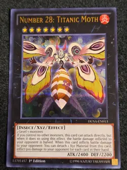 Yugioh Number 28: Titanic Moth Ultra Rare DUSA-EN013 1st LP - Image 1