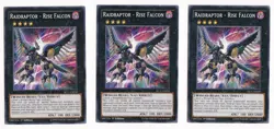 Yugioh- 3X Raidraptor - Rise Falcon - Common - 1st Edition - SECE-EN050 - LP - Image 1