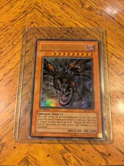 YUGIOH • RED EYES DARKNESS DRAGON • ULTRA RARE • SD1-EN001 • 1st EDITION • NM - Image 3