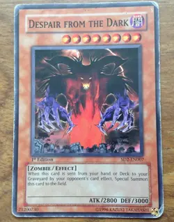 YuGiOh Despair from the Dark - SD2-EN007. Free Postage - Image 1