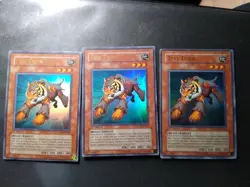 Yugioh Test Tiger GLAS-EN082 Playset Ultra Rare 1st Ed - Played - Image 1