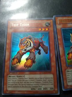 Yugioh Test Tiger GLAS-EN082 Playset Ultra Rare 1st Ed - Played - Image 4