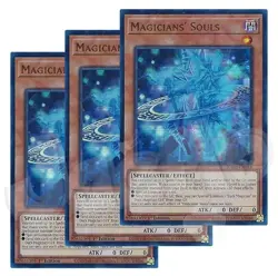Yugioh Magicians' Souls x 3 - 1st Edition Ultra Rare NM - Free Holo - Image 1