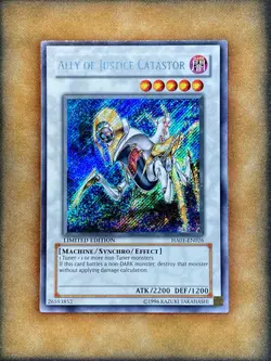 Yugioh Ally Of Justice Catastor HA01-EN026 Secret Rare Limited Edition NM - Image 1