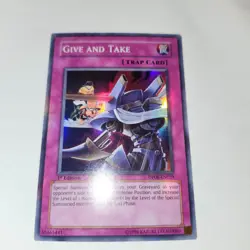 Lightly Played Give and Take - DP08-EN029 - Super Rare - 1st Edition - YuGiOh - Image 1