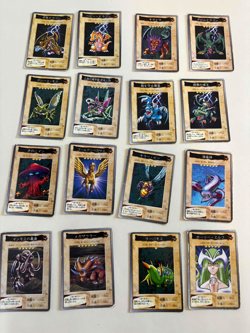 Yugioh TCG Set of Carddass 1998-1999 16 cards Scratched - Image 1