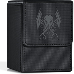 Premium Card Deck Box for MTG & Yu-Gi-Oh, Holds 100+ Sleeved Cards, Black Cthulu - Image 1