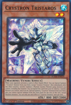 Crystron Tristaros (SUDA-EN019) - Super Rare First ed. Yu-Gi-Oh! - Image 1