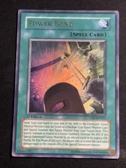 Power Bond Yu-Gi-Oh TCG Card CRV-EN037 Ultra Rare Holo 1st Edition Heavy Play HP - Image 1