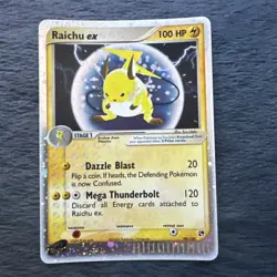 Raichu EX Sandstorm Pokemon TCG 2003 Holo Ultra Rare E-Series Card - Light Play - Image 1