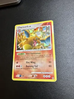 Pokemon TCG Charizard LV.60 Platinum Arceus Holo Rare Card 1/99 - Cracked Ice - Image 2